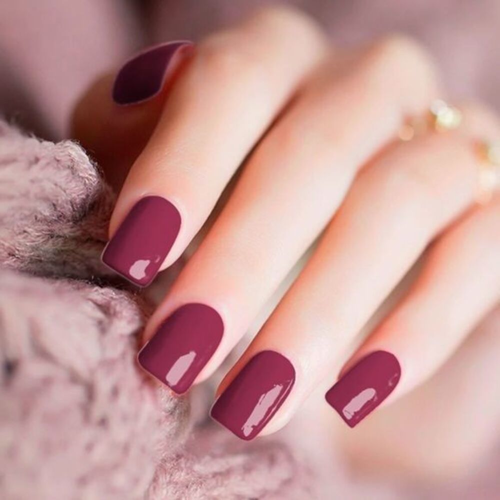 Colour Flash, Evening Rouge, dark pink solid, Nail strips.